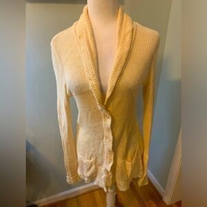 Lauren Ralph Lauren linen cream cardigan, size L